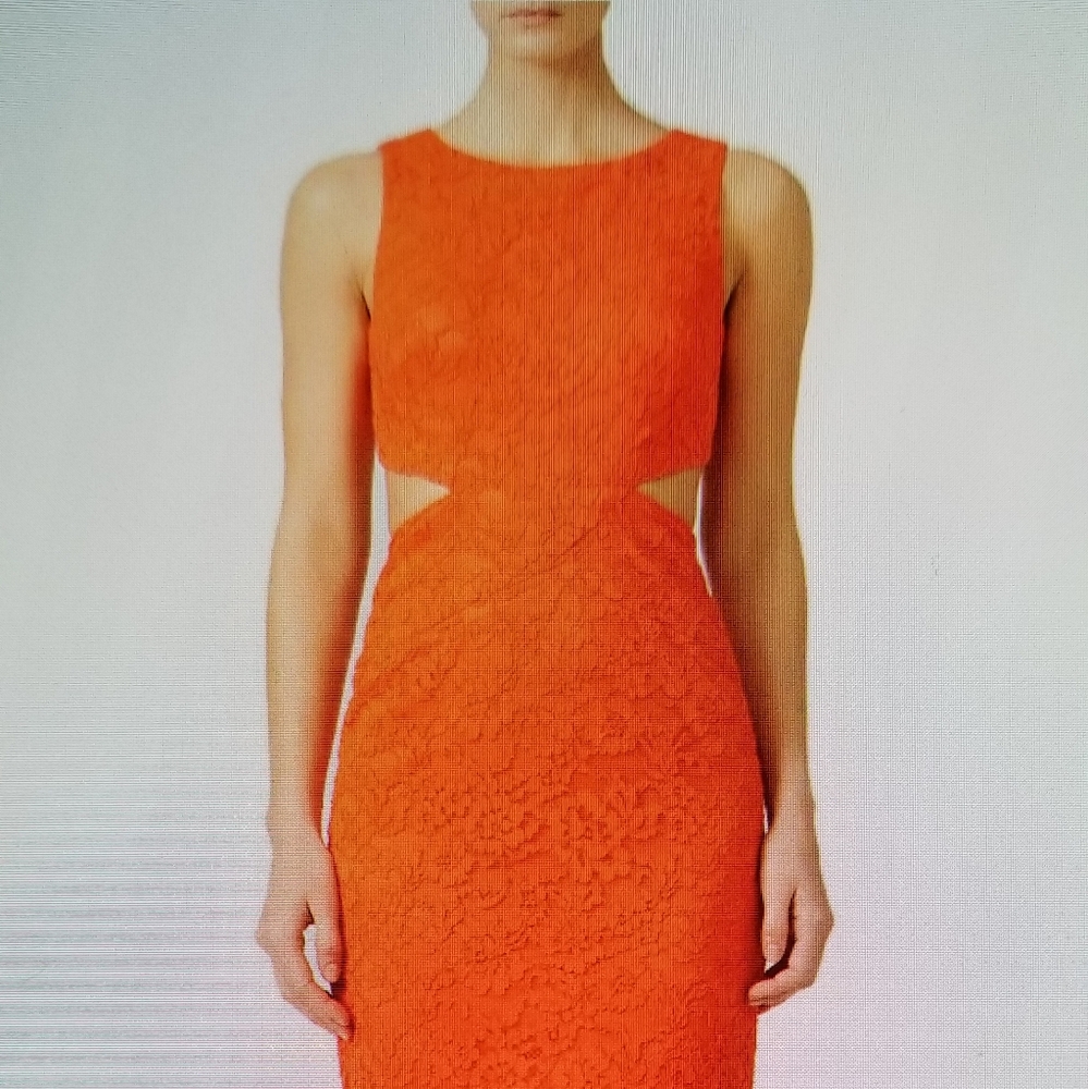 Nicole Miller Orange Coast Gown Sz 10